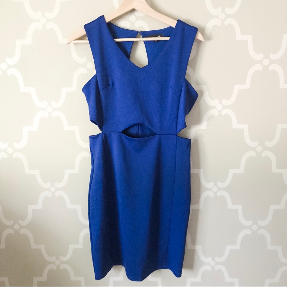 Blue cutout dress Sz S